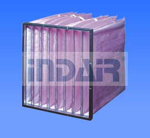Non Woven Pocket / Bag HVAC Air Filters With High Lofted Synthetic Fiber Media